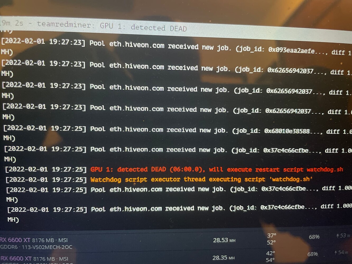 Gpu driver error no temps hive os как исправить